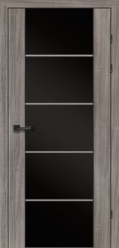 Міжкімнатні двері Брама 17.3 M чорний триплекс з молдингом 