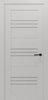 Міжкімнатні двері Gorgania Руна скло сатин/чорне