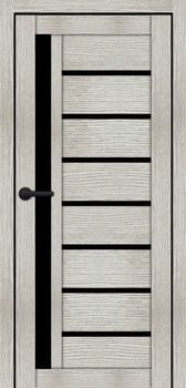 Міжкімнатні двері Portalino ПВХ, скло сатин/чорне PL-ECO-01